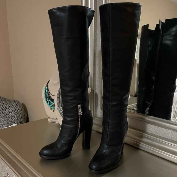 Michael Kors Tall Leather Boots - Picture 1 of 9